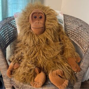 Vintage Plush Creations Long Hair Ollie Orangutan Monkey Ape Plush 1988 Large